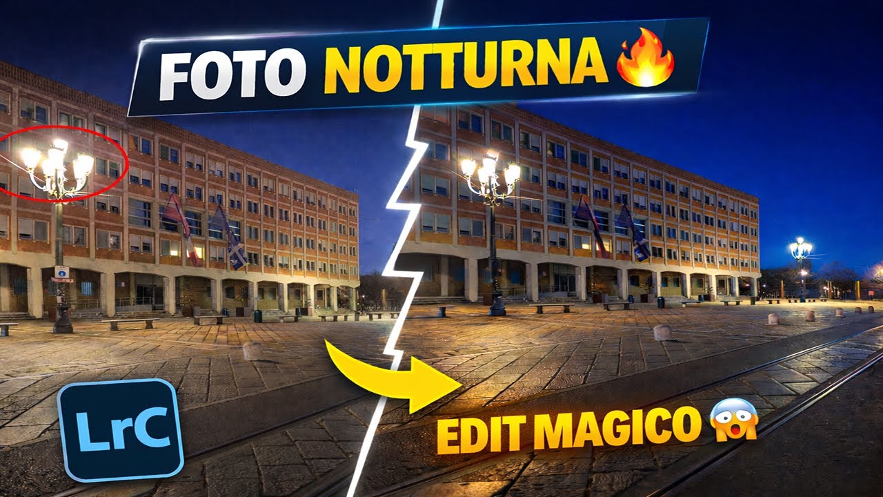 Ho TRASFORMATO questa FOTO NOTTURNA in Lightroom 📸 Rimozione Magica & Mascherature PRO