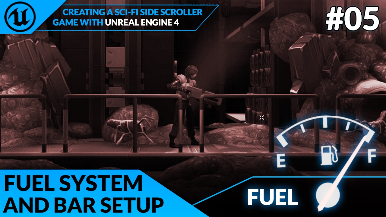 Creating The Fuel Bar - #5 Creating A SideScroller With Unreal Engine 4