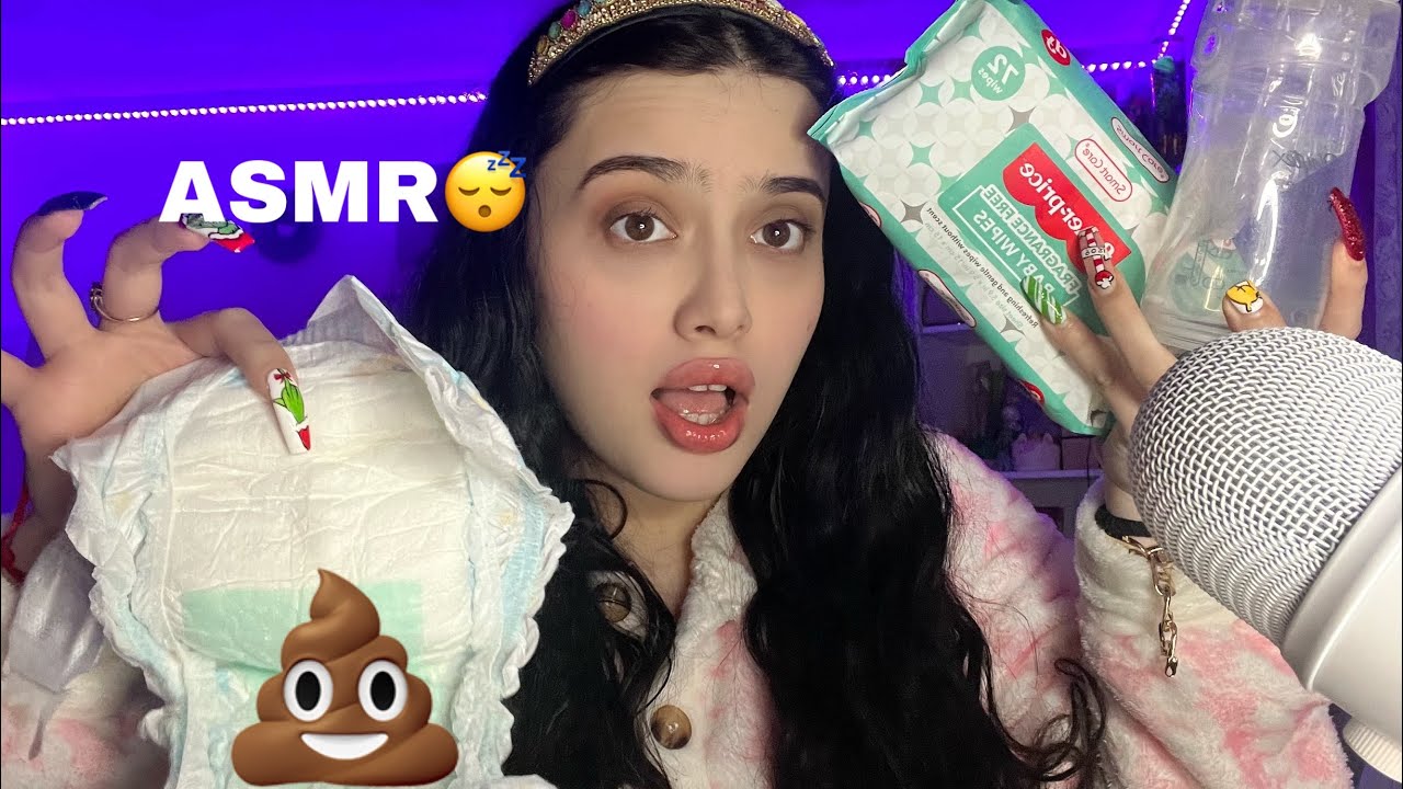 ASMR te  trato como bebé / te doy medicina , biberón , te cambio el pañal , te visto , jugamos /