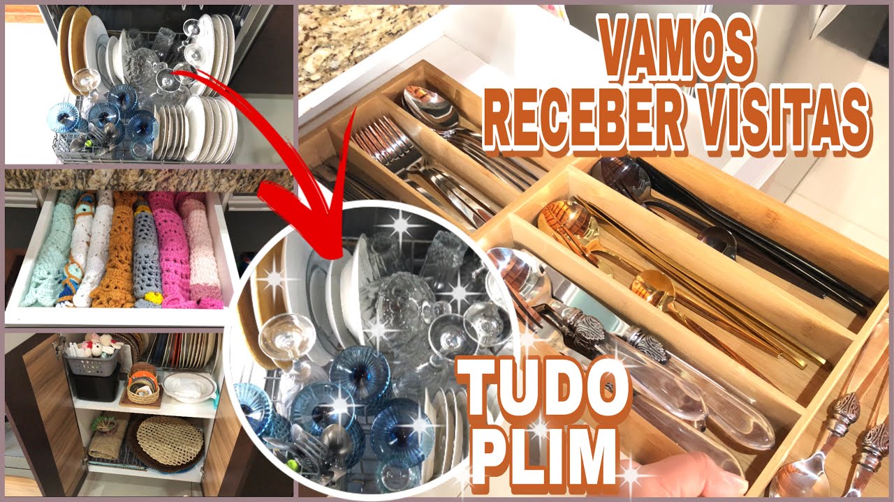 Comprei Roupa de Cama, Lava louças Ciclo Delicado, Organizei os Armários de Mesa Posta e Louças