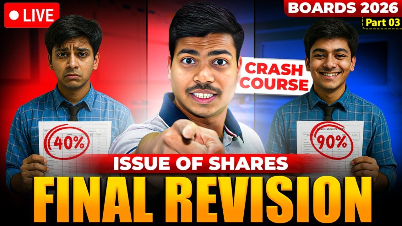 EXTRACT OF BALANCE SHEET | ISSUE OF SHARES PART 3 🔴LIVE | CRASH COURSE CLASS 12 ACCOUNTS BOARDS 2026