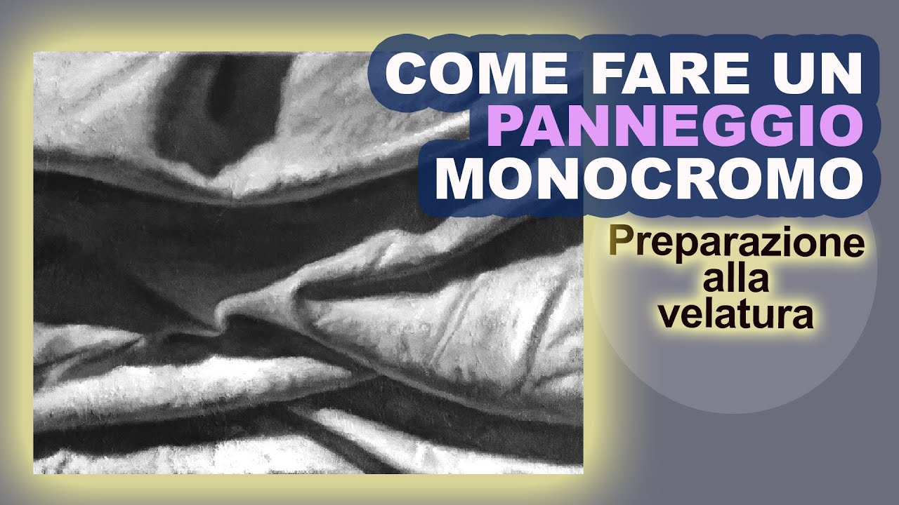 Preparazione per un dipinto a velatura monocromo su tela
