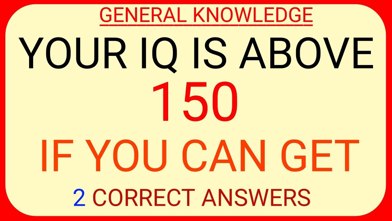 Only 1% Can Get 2 Correct Answers | Hard IQ Test