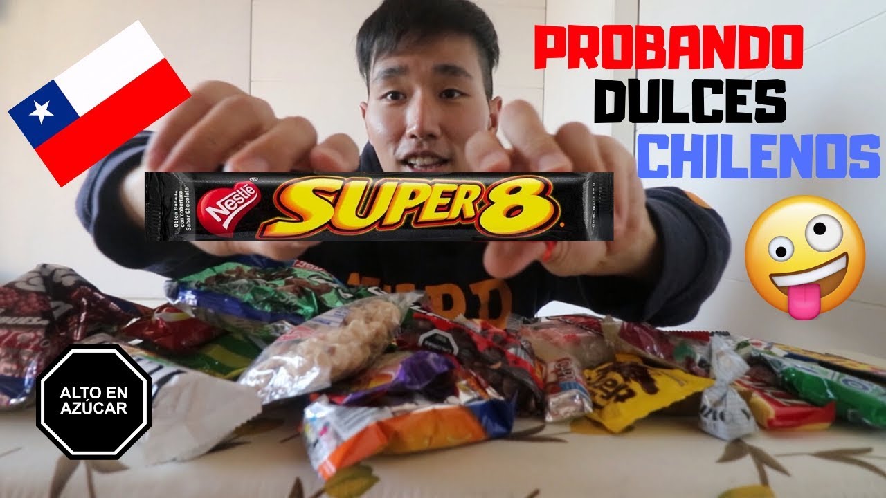 PROBANDO DULCES CHILENOS POR PRIMERA VEZ | Diego el Coreano