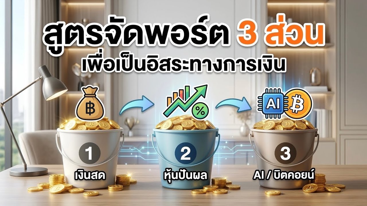 ไอเดียจัดพอร์ต เพื่อเป็นอิสระทางการเงิน 2026 | สูตร 3 ถัง