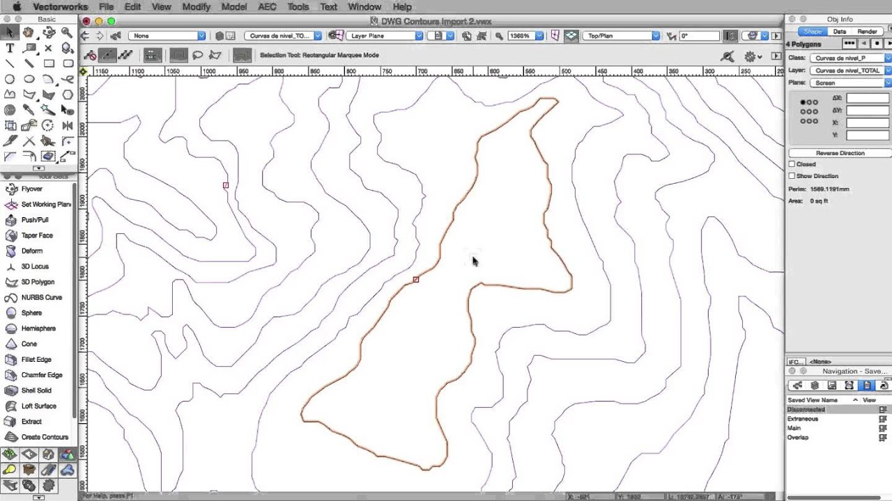 Creating a Site Model from an Imported DWG