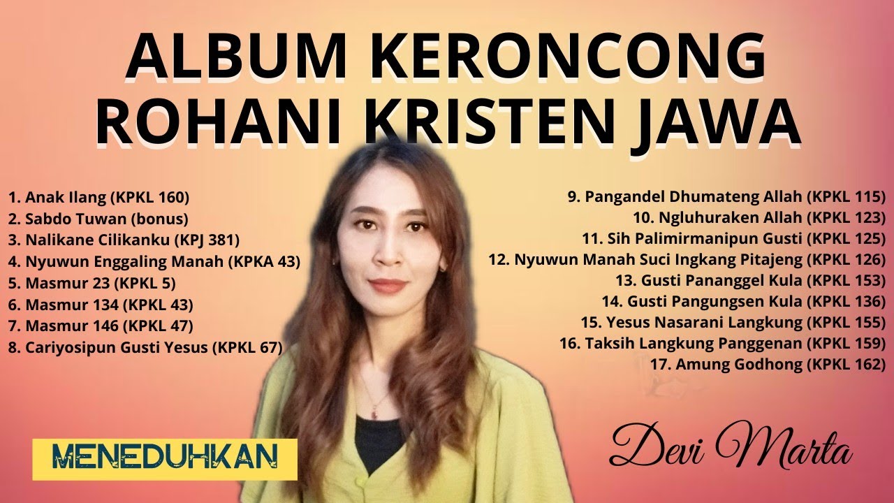 ALBUM KIDUNG ROHANI KRISTEN KERONCONG JAWA - DEVI MARTA