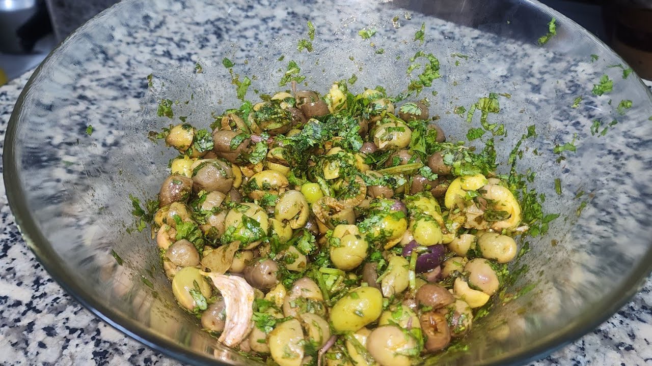 تحضيرات رمضان المبارك مع الزيتون مشرمل الأسود والاخضر 🫒🧄🍋😋