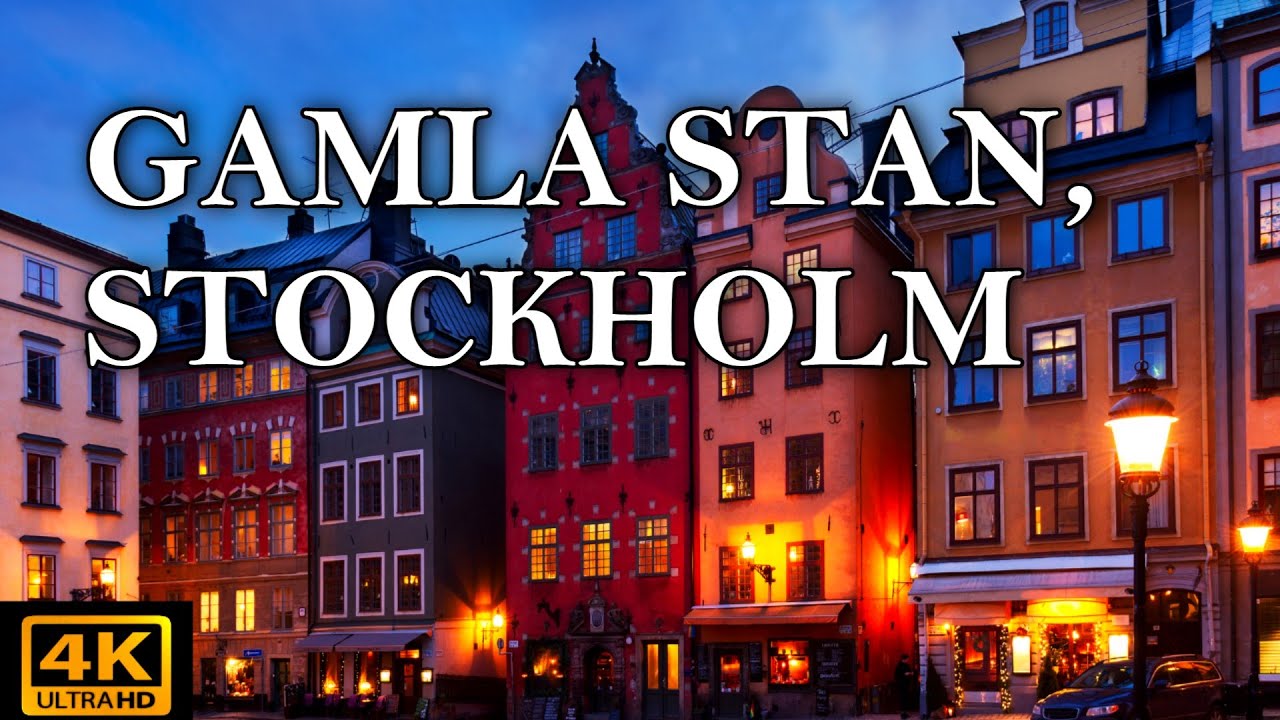 [4k] Walking in Stockholm old town (Gamla stan), Sweden
