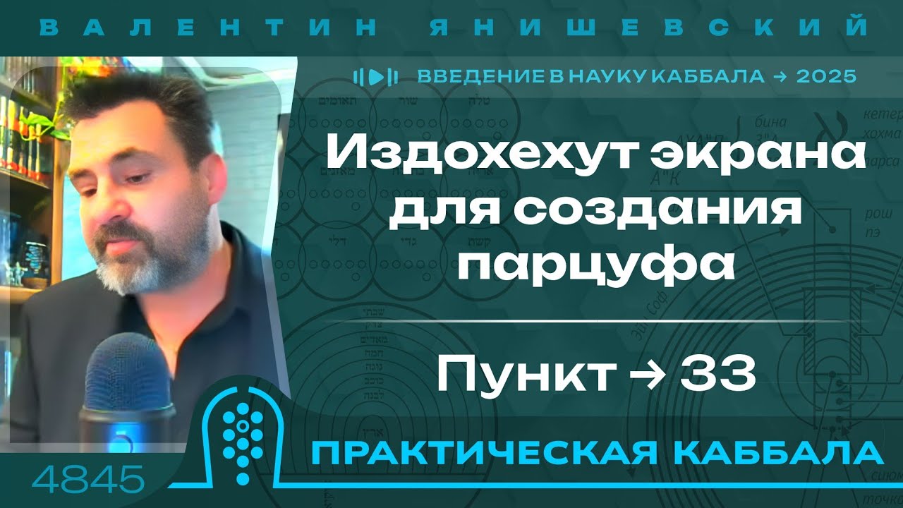 Издохехут экрана для создания парцуфа. Пункт 33. Введение в науку Каббала.