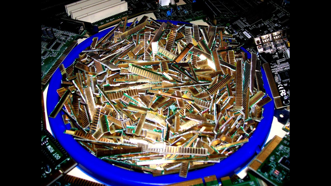 Stacking Gold Fingers from scrap computers