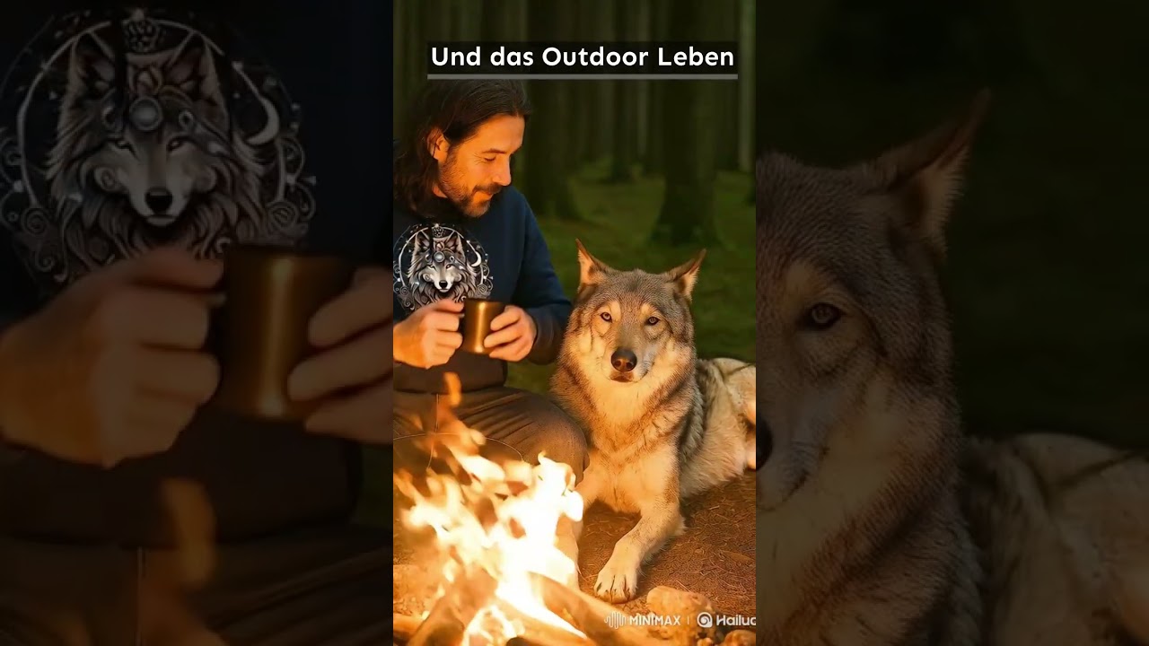 F&uuml;r alle die W&ouml;lfe lieben - Bio-Hoodie mit Wolfs Motive