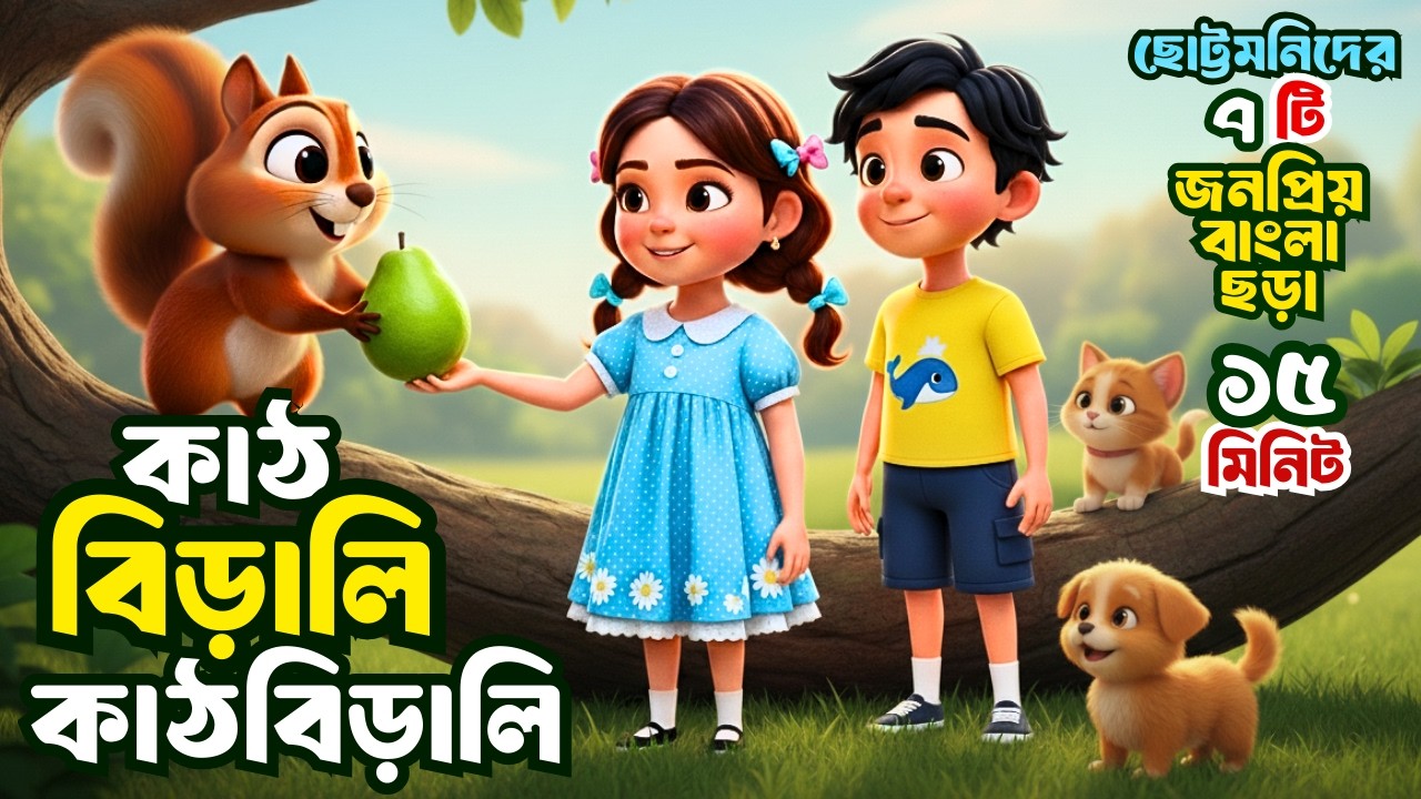 Kathbirali Kathbirali | কাঠবিড়ালী কাঠবিড়ালী | ছড়া | Bangla Rhymes | Bangla Chora | Totomoni Rhymes