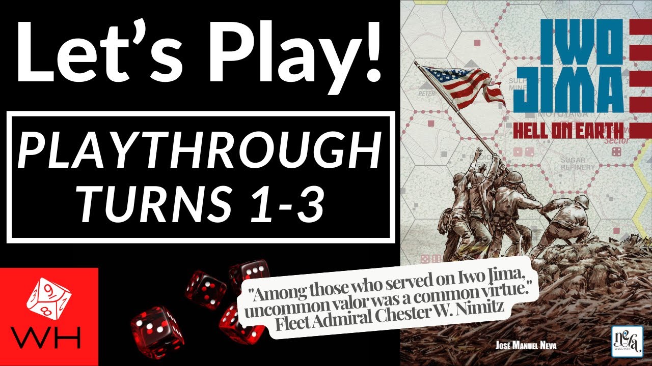 Let's Play! Iwo Jima: Hell on Earth | Wargame | Boardgame | Solo | WW2 | Playthrough