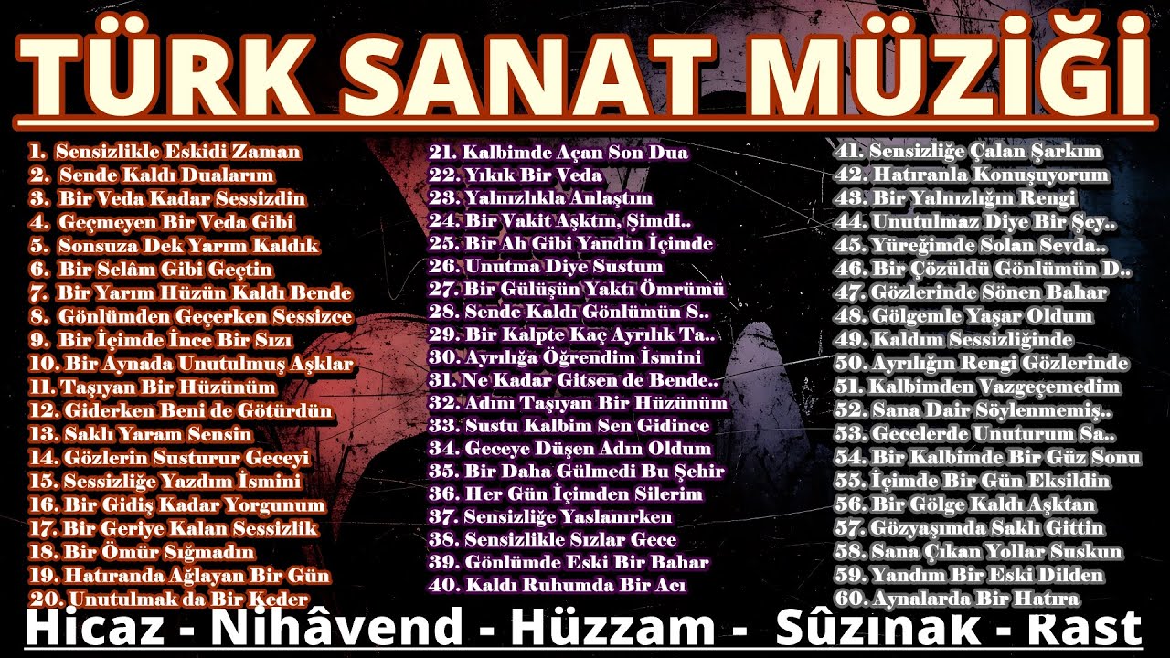 Yeni Türk Sanat Müziği Şöleni – 60 Şarkılık Farklı Makamlarda Karışık Şarkılar (2025)