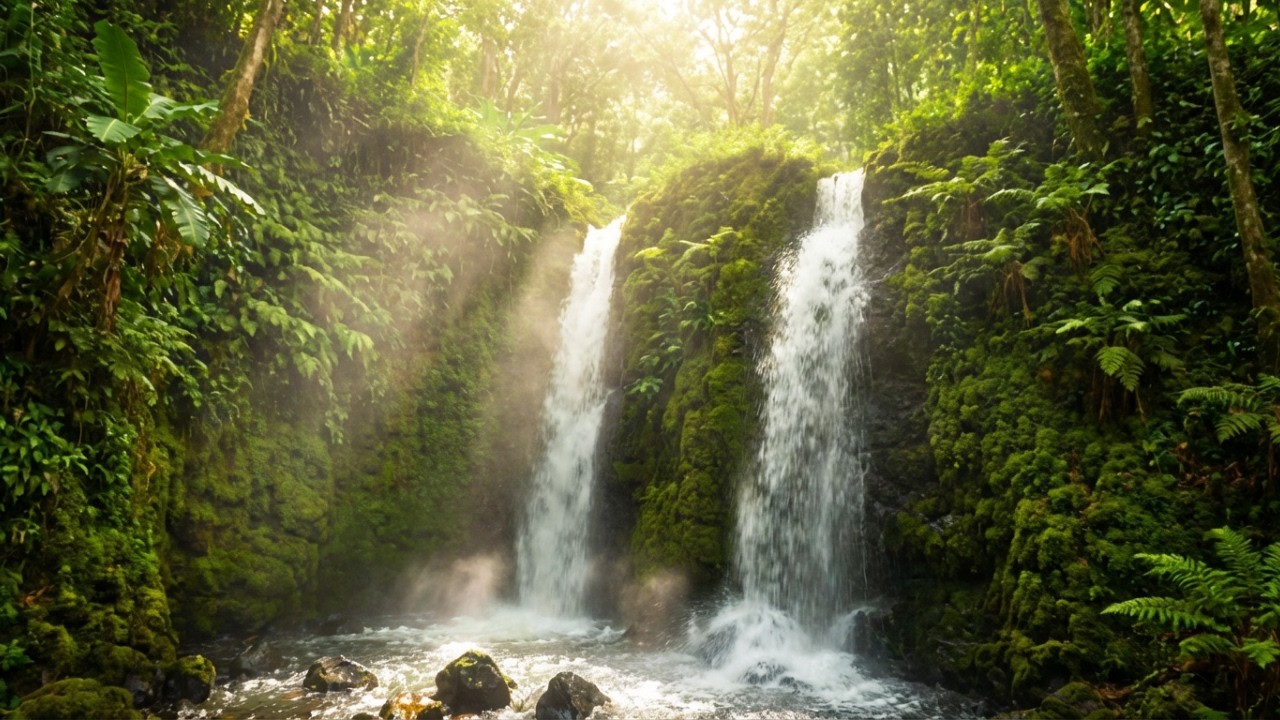 Beautifull Forest River Relaxing water soundwaterfall sounds white noise river sound for sleeping #1