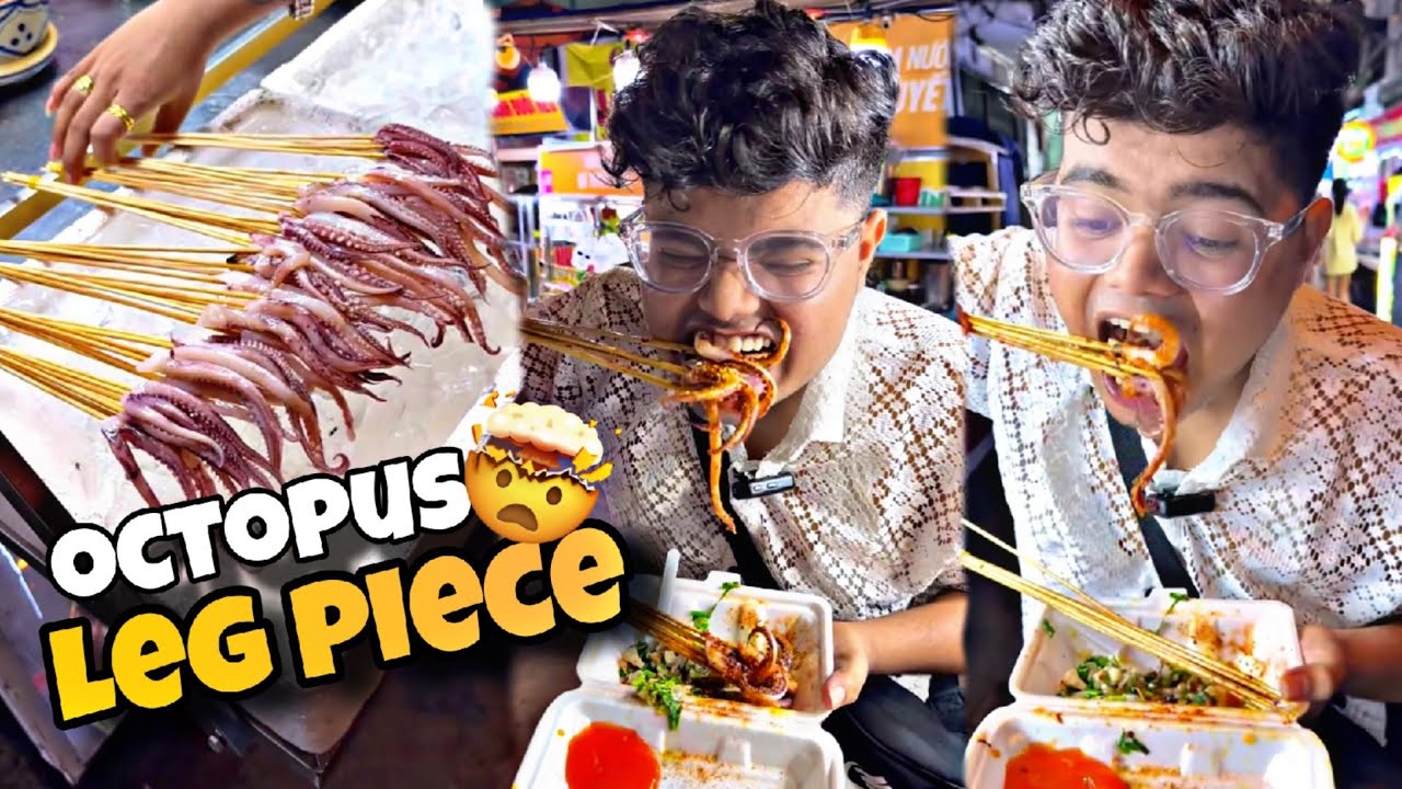 30,000/- ￼Octopus Legs Eating Challenge 😱 on ￼Vietnam 🇻🇳 | Kanda Lovers