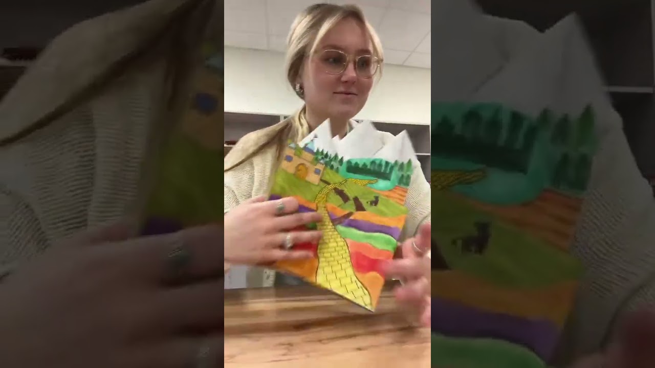 Layered Landscape Art Project #Teacher #Shorts