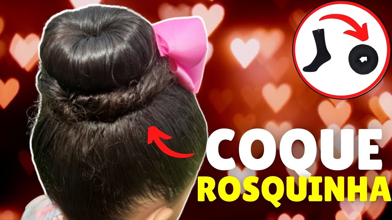 COQUE ROSQUINHA SIMPLES E FÁCIL (COM MEIA)| dicas de ballet | coque de bailarina