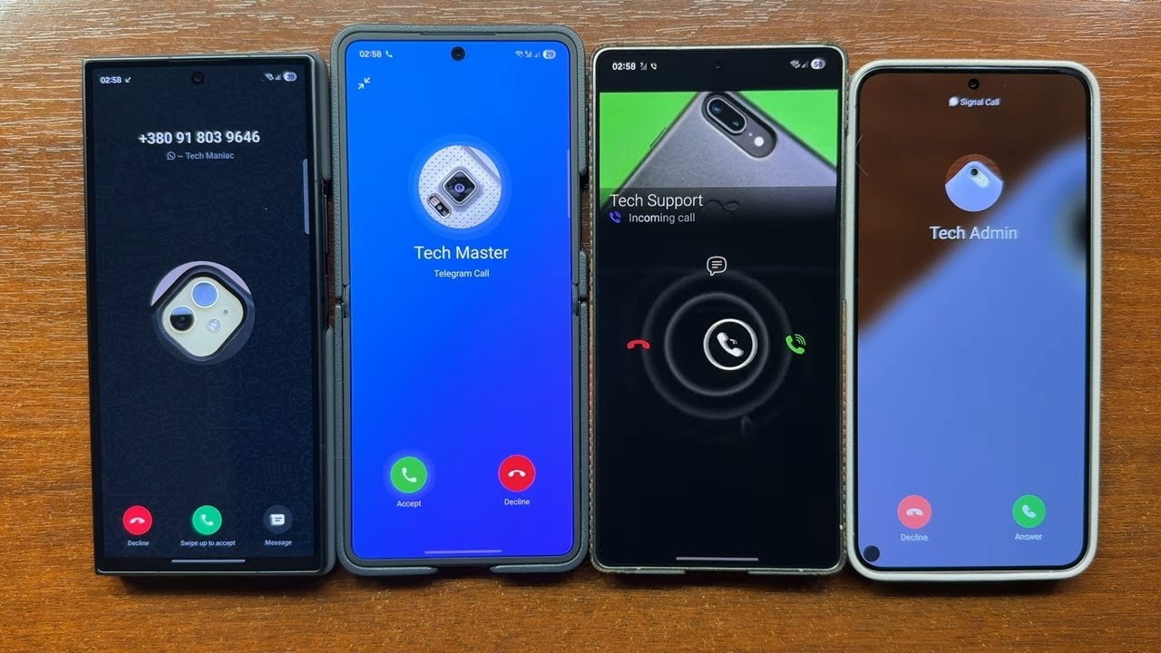 Samsung Z Fold 7, Z Flip 7, S25U, S25+ WhatsApp, Telegram, Viber, Signal Incoming Call in Cases