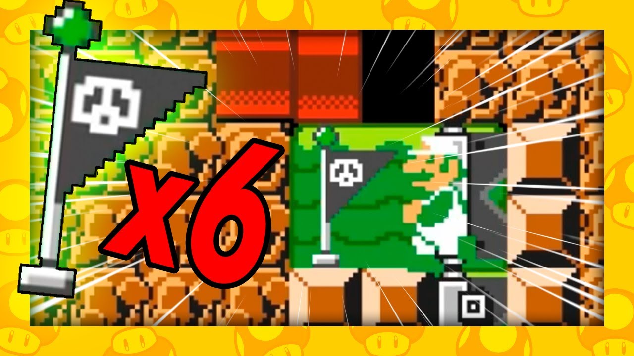 Este nivel Troll tiene 6 Checkpoints y 2 finales [Super Mario Maker 2]