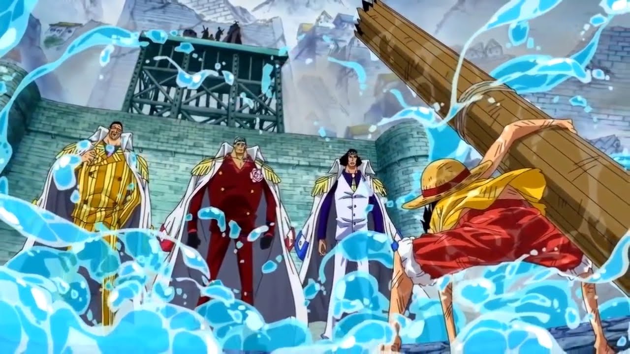 「AMV」One Piece - MARINEFORD Battle | Runnin' - Adam Lambert