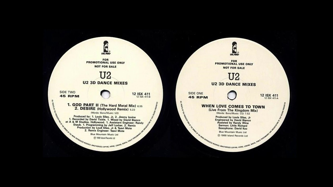 U2 - U2 3D dance mixes (2018) [Vinyl audio rip]