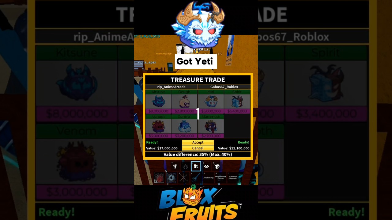 Обмен нового йети-фрукта на фрукты Блокс 😱