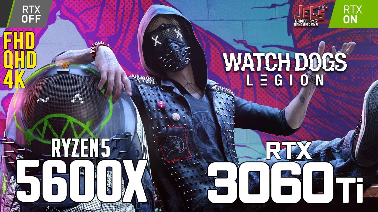 Watch Dogs: Legion on Ryzen 5 5600x + RTX 3060Ti 1080p, 1440p, 2160p benchmarks!