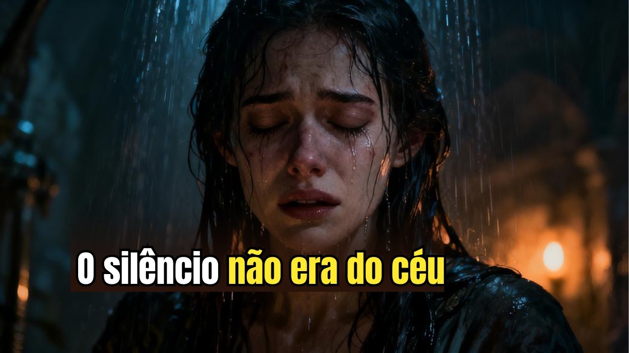 O silêncio não era do céu. Era dentro da cabeça dele.