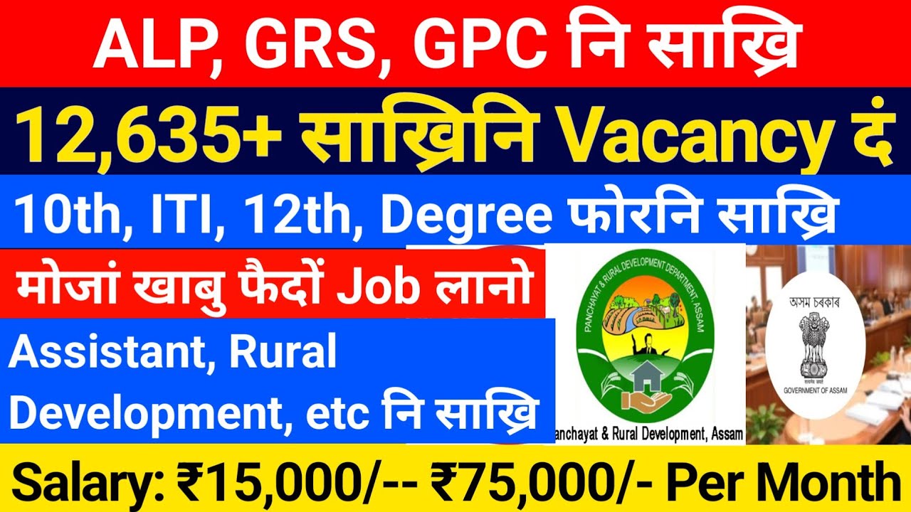 ALP, GRS, GPC, etc साख्रि फैदों- गासै 12635+ साख्रिनि Vacancy दं || Bodo Job News 