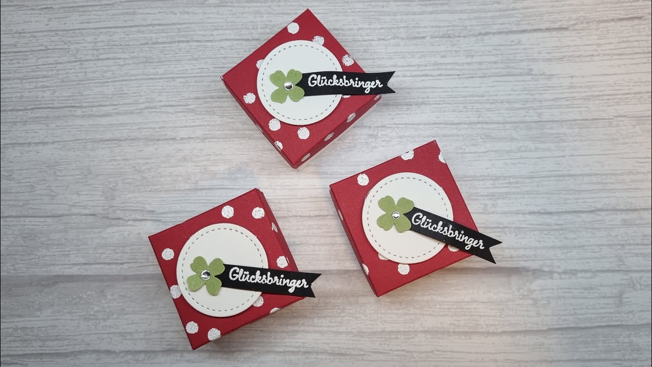 Tutorial Glücksbox / Schokokäfer hübsch verpackt/ Silvester Goodie/ Neujahrs Goodie