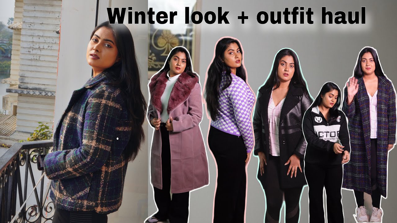 Winterwear haul & fur coat, coat, sweater, leather jacket, long coat and sweater🩷🥰