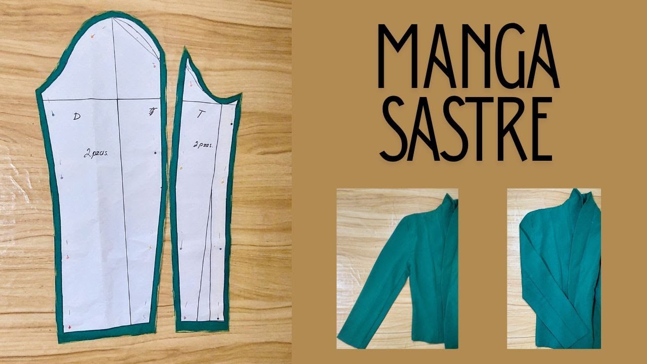 TÉCNICA SÚPER SENCILLA PARA ELABORAR MANGA SASTRE [patronaje y confección] principiantes #costura
