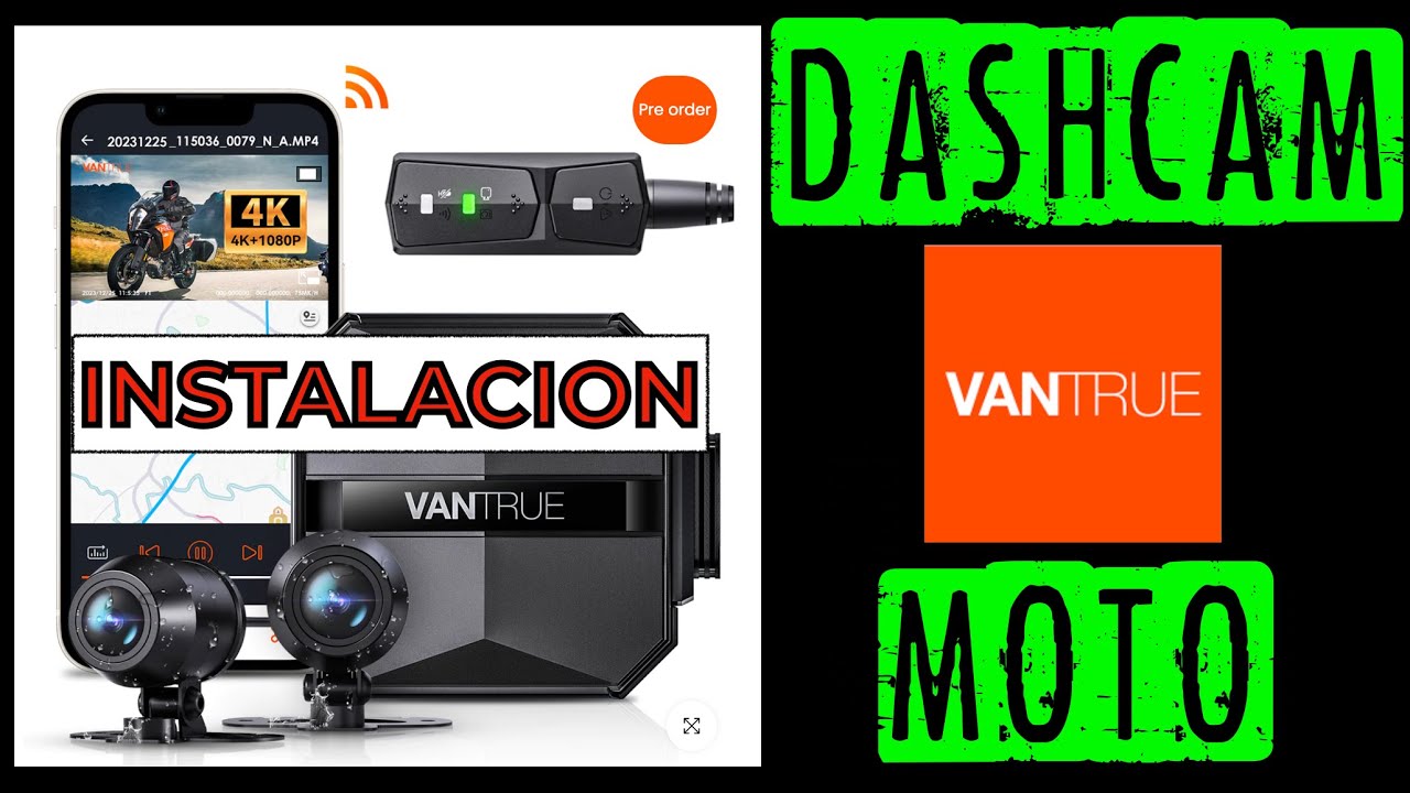 VANTRUE F1 instalacion DASHCAM MOTO