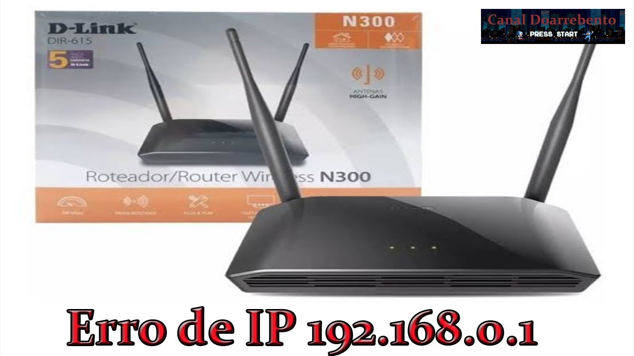 ERRO do roteador D-Link IP 192.168.0.1 