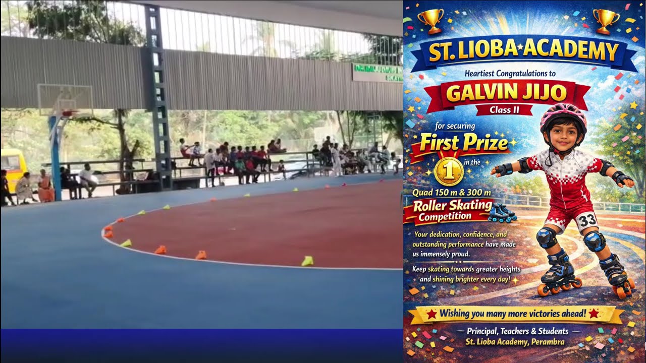 Skating Competition conducted by TCS on 18-02-2026, our student Galvin Jijo secured First Prize