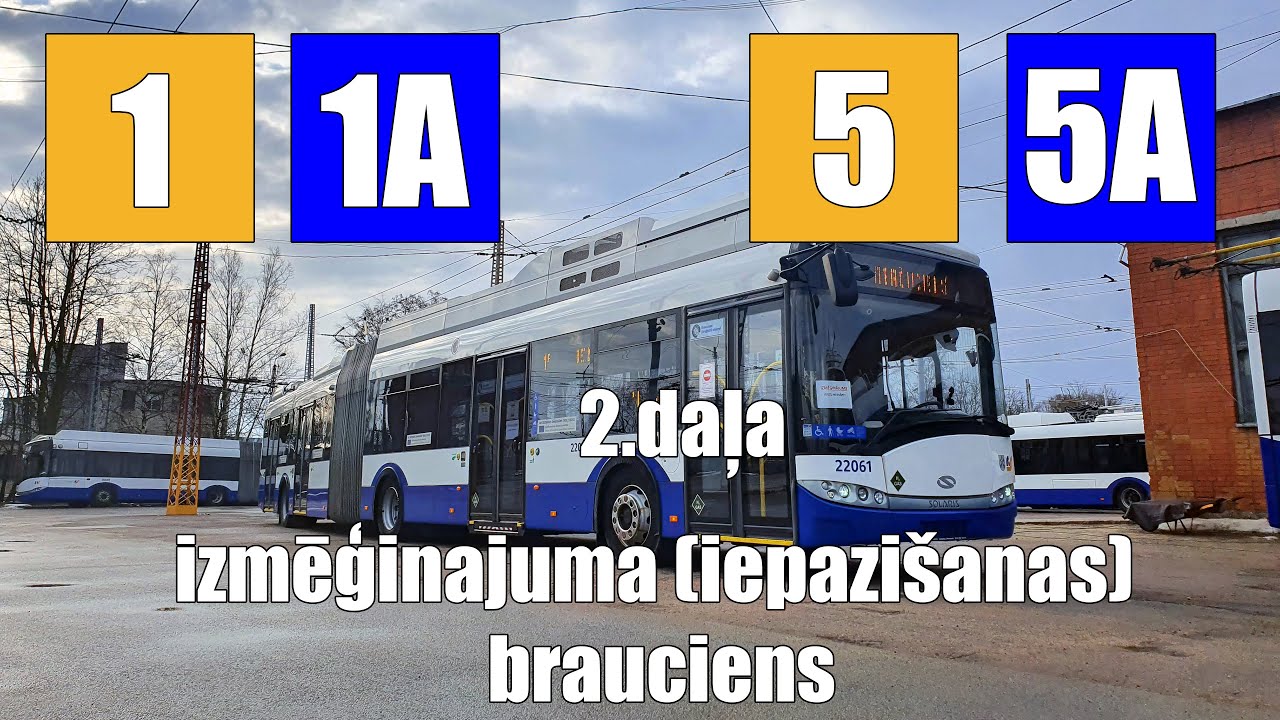 Rīga, Iepazišanas brauciens ar 1A un 5A maršrutiem (2021.g). Pilna versija. Timelapse 2x, 2.daļa.