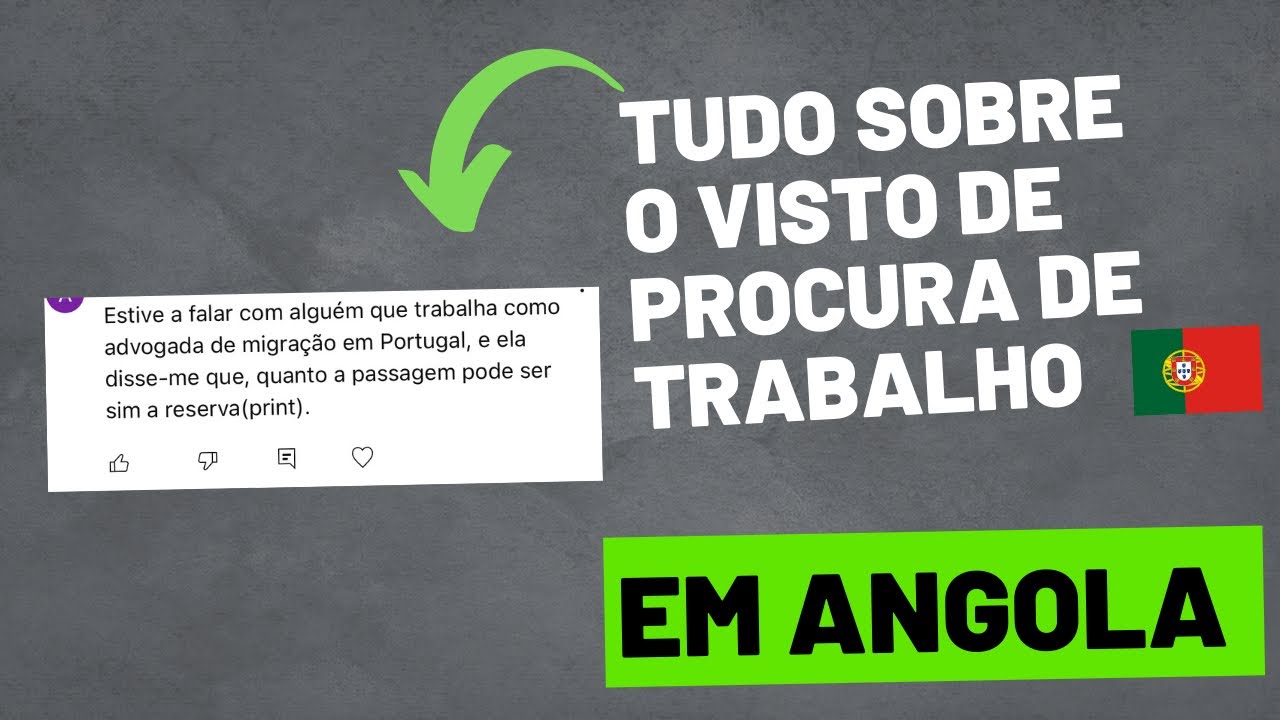 VISTO DE PROCURA DE TRABALHO EM ANGOLA: reserva ou passagem? Documentos necessários