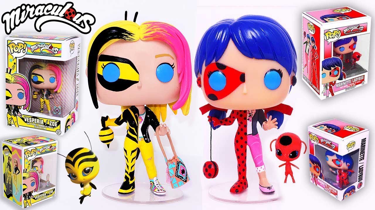 🐞🐝DIY: Crea tus propias Funko Pops de Marinette/Ladybug y Vesperia/Zoé (Cajas y Figuras)