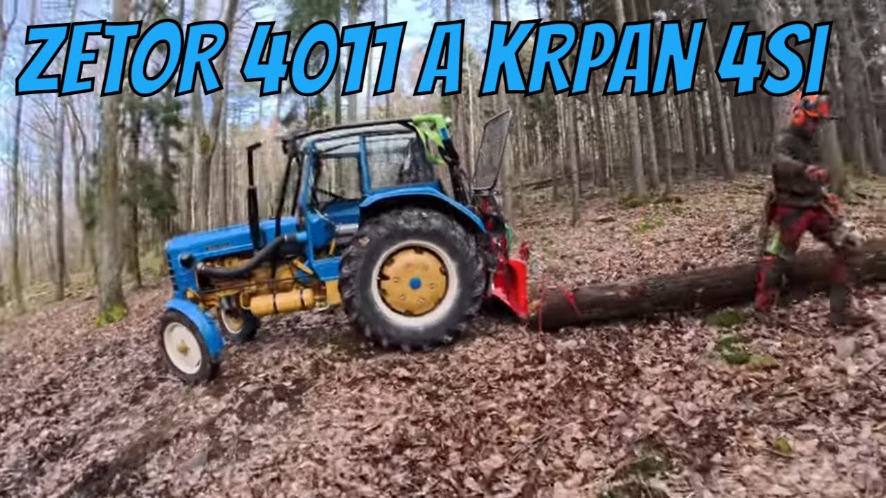 ZETOR 4011 POWER, KRPAN 4Si, STIHL MS 500i in the forest (3/2024)