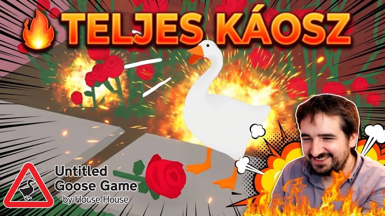 EZ A LIBA MEGŐRÍT! 😡 Teljes végigjátszás káoszban! | Untitled Goose Game! Magyar felirat!