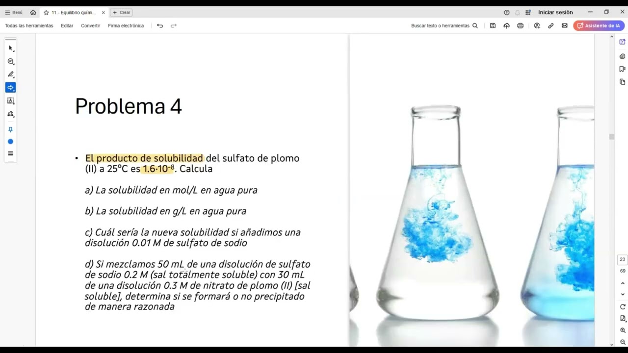 Problema de Equilibrio de Solubilidad: Precipitación y Efecto Ion Común | Profe Luis Muñoz