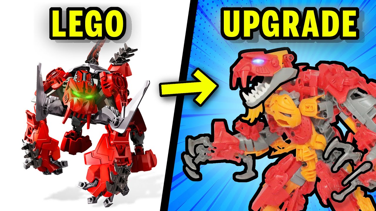 Использование деталей LEGO от RAW-JAW для создания самодельных фигурок Bionicle