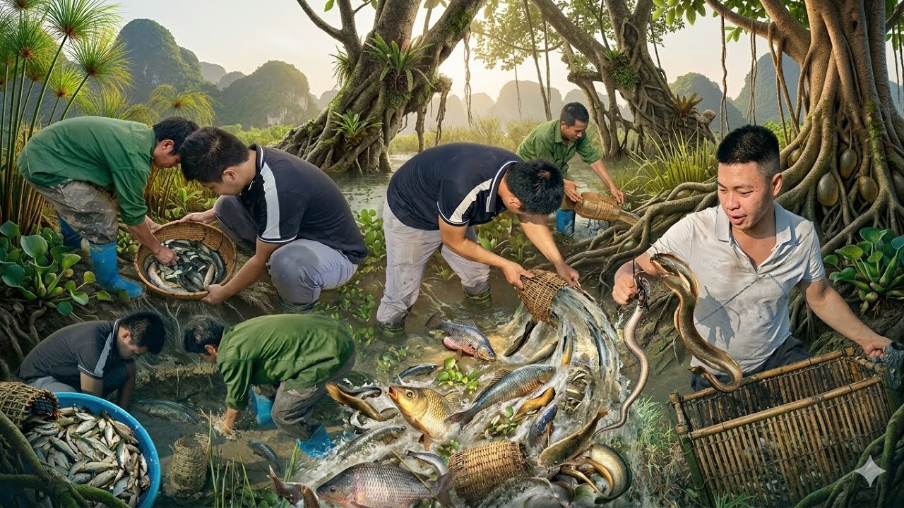 Kỉ Niệm Đi Tát Cá Rô Cùng Bác Thông, Vũng Nước Bé Tí Mà Nhiều Cá Quá