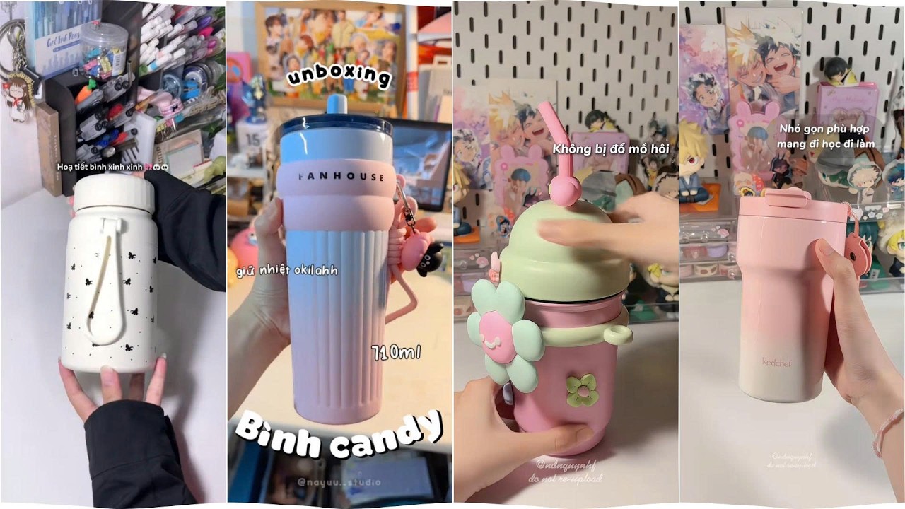 [ Shopee Haunl ] Review những chiếc cốc giữ nhiệt cute siêu hot tiktok hiện nay