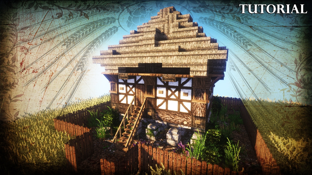 [Minecraft Tutorial] How to Build a Realistic Medieval Granary