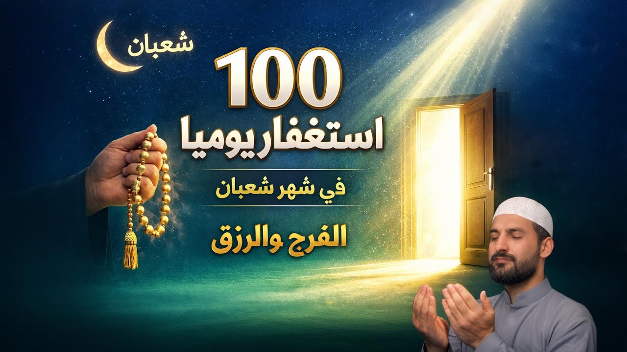 استغفر بهذه الطريقة في شعبان وابشر بالفرج والرزق قبل رمضان! برنامج 100 استغفار يوميًا