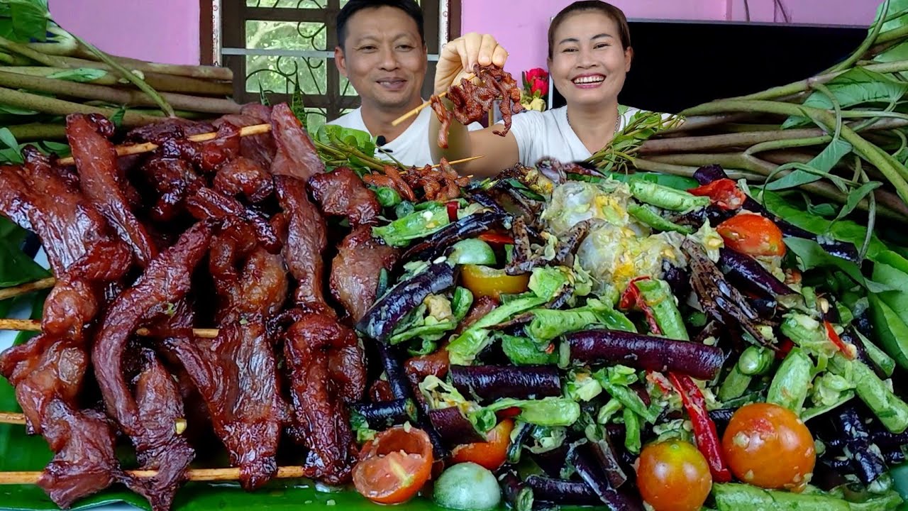 ตำถั่วปีไส่ปูนาดองหมูแดดเดียวข้าวเหนียวฮ้อนๆแซ่บคักจ้า|หนิงมาพาแซ่บ27 มกราคม 2026
