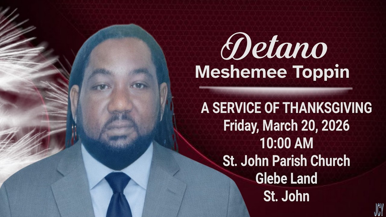 A Service of Thanksgiving for the life of Detano Toppin